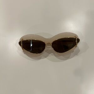 Loewe Tan and Gold Sunglasses